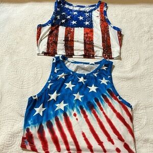 Flag Crop Tops Bundle. Size Large